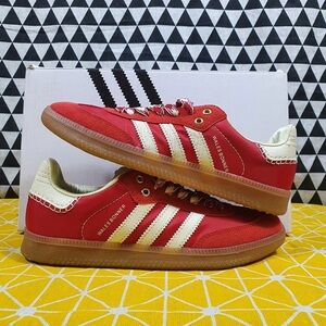 ADIDAS X WALES BONNER Samba Ecru / Scarlet Low Top Sneakers.
